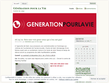 Tablet Screenshot of generationpourlavieliege.wordpress.com