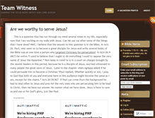 Tablet Screenshot of bethelteamwitness.wordpress.com