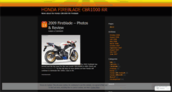 Desktop Screenshot of hondafireblade.wordpress.com