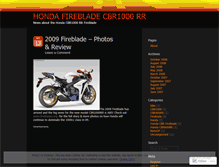 Tablet Screenshot of hondafireblade.wordpress.com