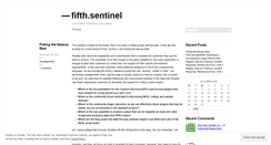 Desktop Screenshot of 5thsentinel.wordpress.com