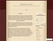 Tablet Screenshot of baobabtales.wordpress.com