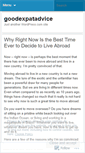 Mobile Screenshot of goodexpatadvice.wordpress.com