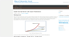 Desktop Screenshot of alexanderkoval.wordpress.com