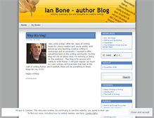 Tablet Screenshot of ianboneauthor.wordpress.com