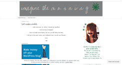 Desktop Screenshot of imaginethemorning.wordpress.com