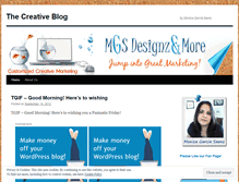 Tablet Screenshot of mgsdesignz.wordpress.com