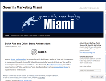 Tablet Screenshot of guerrillamarketingmiami.wordpress.com