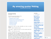 Tablet Screenshot of amazingquotes.wordpress.com