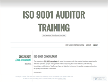 Tablet Screenshot of isocertificationtraining.wordpress.com