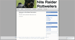 Desktop Screenshot of niteraiderrottweilers.wordpress.com
