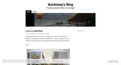 Desktop Screenshot of ikantsleep.wordpress.com