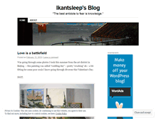 Tablet Screenshot of ikantsleep.wordpress.com