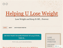 Tablet Screenshot of helpinguloseweight.wordpress.com