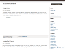 Tablet Screenshot of akosicinderella.wordpress.com