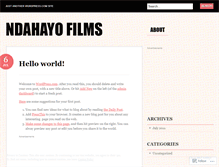 Tablet Screenshot of ndahayofilms.wordpress.com