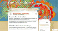 Desktop Screenshot of chronischerschmerz.wordpress.com