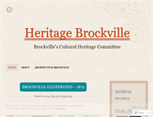 Tablet Screenshot of heritagebrockville.wordpress.com