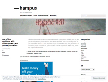 Tablet Screenshot of hampuslarsson.wordpress.com