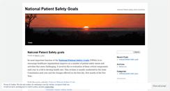 Desktop Screenshot of nationalpatientsafetygoals.wordpress.com