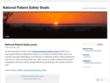 Tablet Screenshot of nationalpatientsafetygoals.wordpress.com