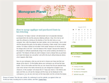Tablet Screenshot of monogramplanet.wordpress.com