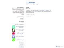 Tablet Screenshot of 22eleven.wordpress.com