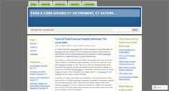 Desktop Screenshot of federaldisabilityretirement.wordpress.com