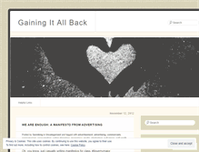 Tablet Screenshot of gainingitallback.wordpress.com