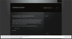Desktop Screenshot of podcastinginformation.wordpress.com