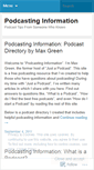 Mobile Screenshot of podcastinginformation.wordpress.com