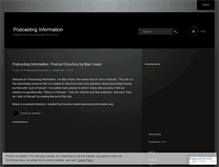 Tablet Screenshot of podcastinginformation.wordpress.com