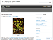 Tablet Screenshot of apjcclimatechange.wordpress.com