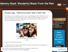 Tablet Screenshot of memoryroadblog.wordpress.com