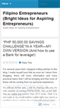 Mobile Screenshot of filipinoentrepreneur.wordpress.com