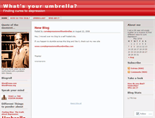 Tablet Screenshot of curedepressionwithumbrellas.wordpress.com