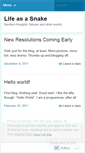 Mobile Screenshot of lifeasasnake.wordpress.com