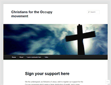 Tablet Screenshot of christiansforoccupy.wordpress.com