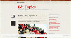 Desktop Screenshot of edutopics.wordpress.com