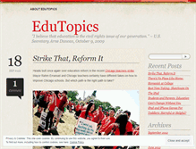 Tablet Screenshot of edutopics.wordpress.com