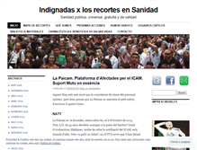 Tablet Screenshot of indignadasxrecortessanidad.wordpress.com