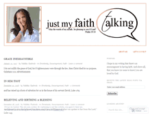 Tablet Screenshot of justmyfaithtalking.wordpress.com