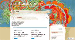 Desktop Screenshot of anxietyandhope.wordpress.com