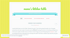 Desktop Screenshot of mamaskitchentable.wordpress.com