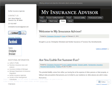 Tablet Screenshot of myinsuranceadvisor.wordpress.com