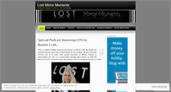 Desktop Screenshot of lostmirrormoments.wordpress.com