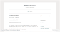 Desktop Screenshot of mindlessobservation.wordpress.com