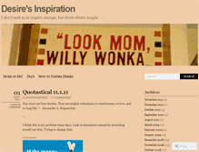 Tablet Screenshot of desiresinspiration.wordpress.com