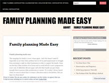 Tablet Screenshot of familyplanningmadeeasy.wordpress.com