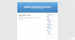 Desktop Screenshot of americanhondafinance.wordpress.com